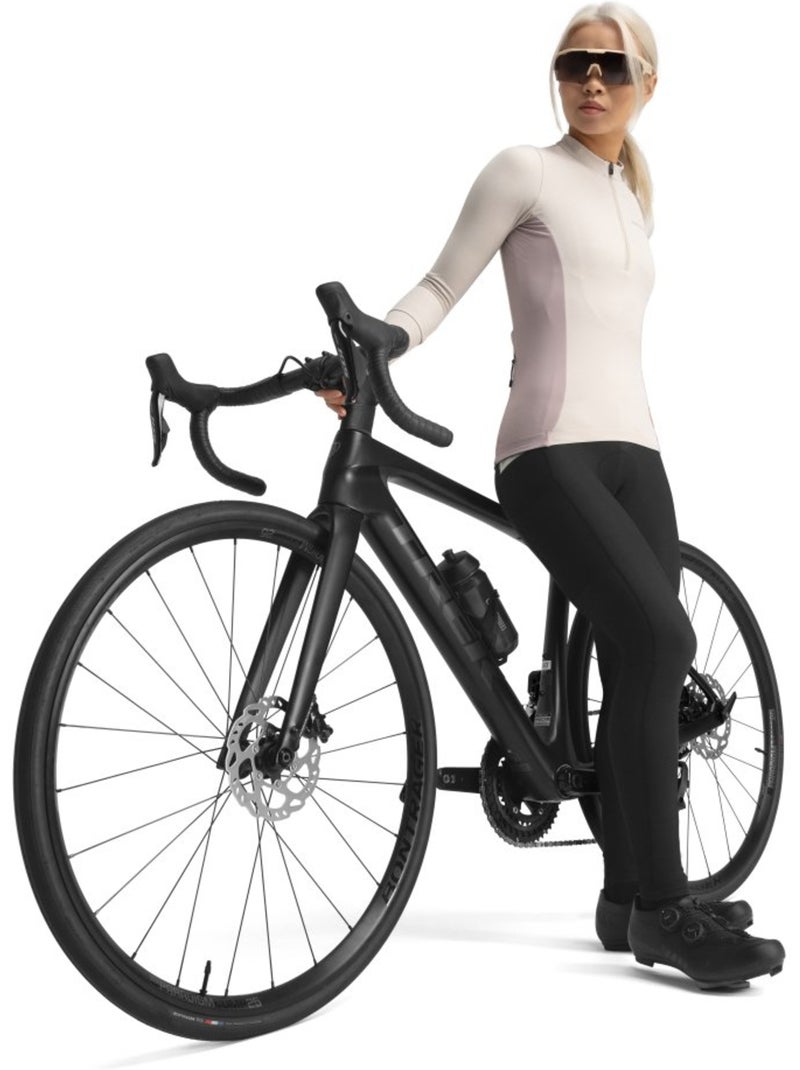 Maglia da ciclismo gravel a maniche lunghe da donna ciclismo donna gm3 camino Beige - Kiabi