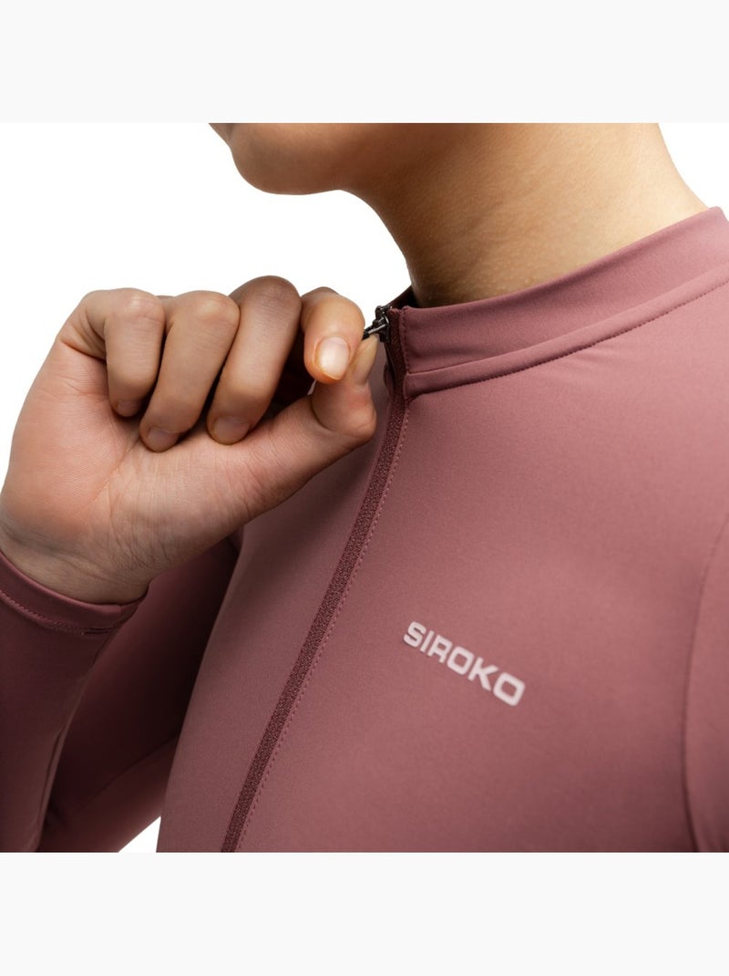 Maglia da ciclismo gravel a maniche lunghe da donna ciclismo donna gm3-w polvare Marrone - Kiabi