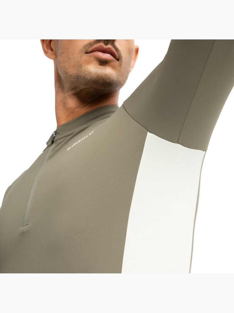 Maglia da ciclismo gravel a maniche lunghe da uomo ciclismo uomo gm3 trailblaze Verde - Kiabi