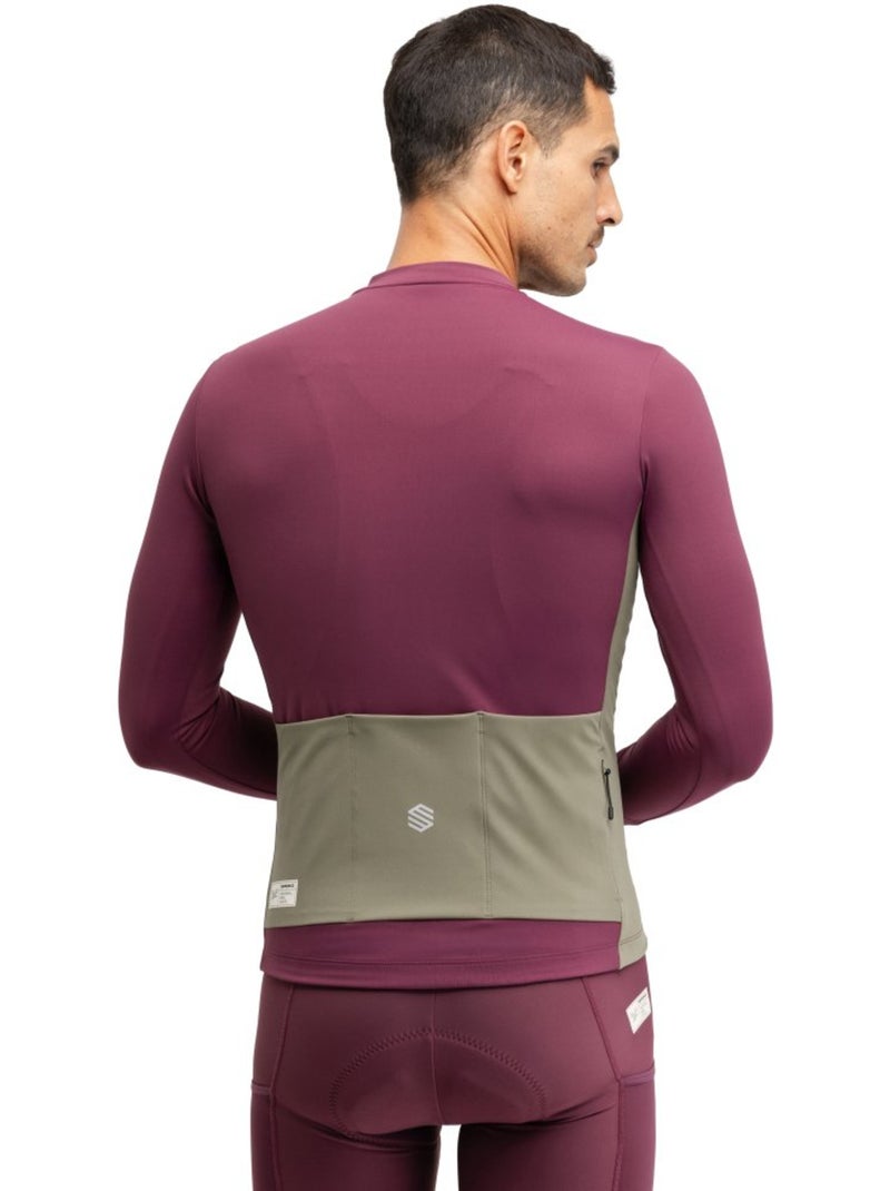 Maglia da ciclismo gravel a maniche lunghe da uomo ciclismo uomo gm3 unbound Rosso - Kiabi