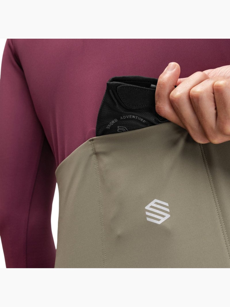 Maglia da ciclismo gravel a maniche lunghe da uomo ciclismo uomo gm3 unbound Rosso - Kiabi