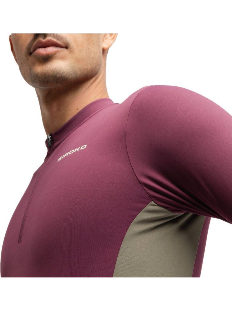 Maglia da ciclismo gravel a maniche lunghe da uomo ciclismo uomo gm3 unbound Rosso - Kiabi