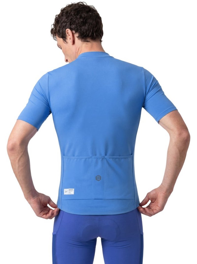 Maglia da ciclismo gravel mezza zip da uomo ciclismo uomo gm5 terraquest Blu - Kiabi