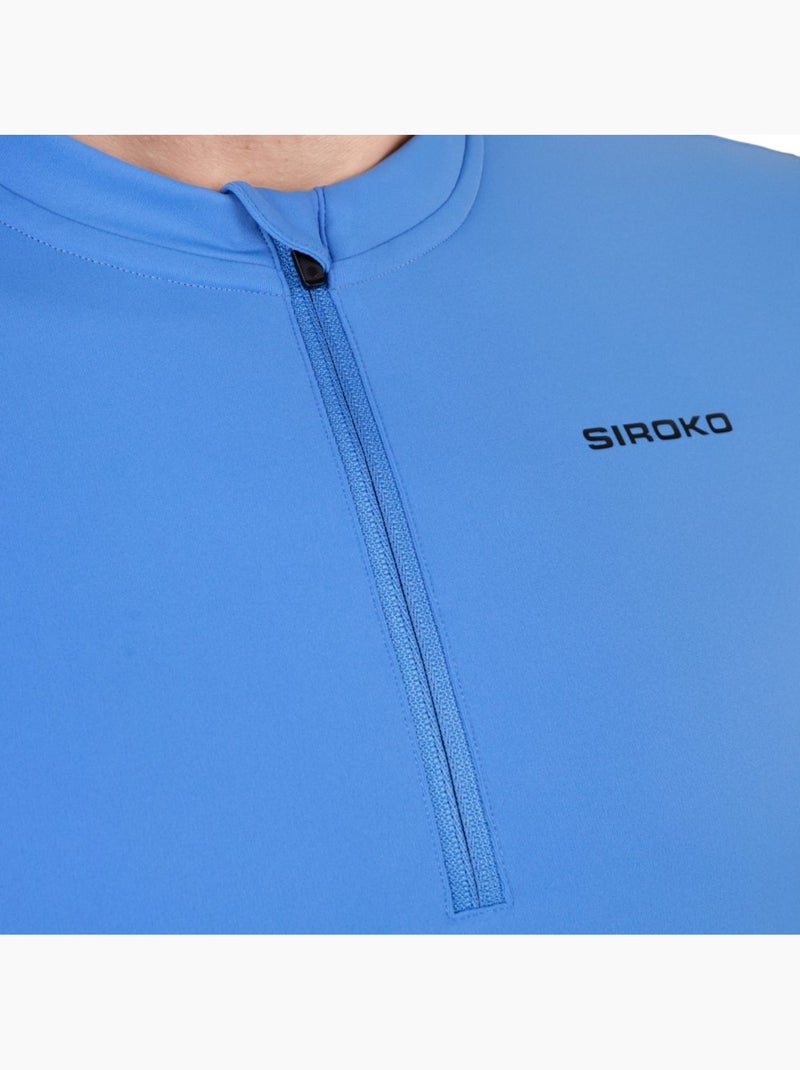 Maglia da ciclismo gravel mezza zip da uomo ciclismo uomo gm5 terraquest Blu - Kiabi