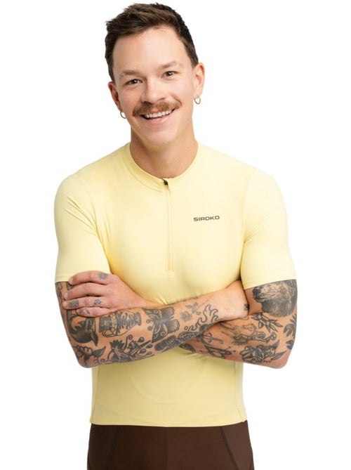 Maglia da ciclismo gravel mezza zip da uomo ciclismo uomo gm5 terraquest - Kiabi