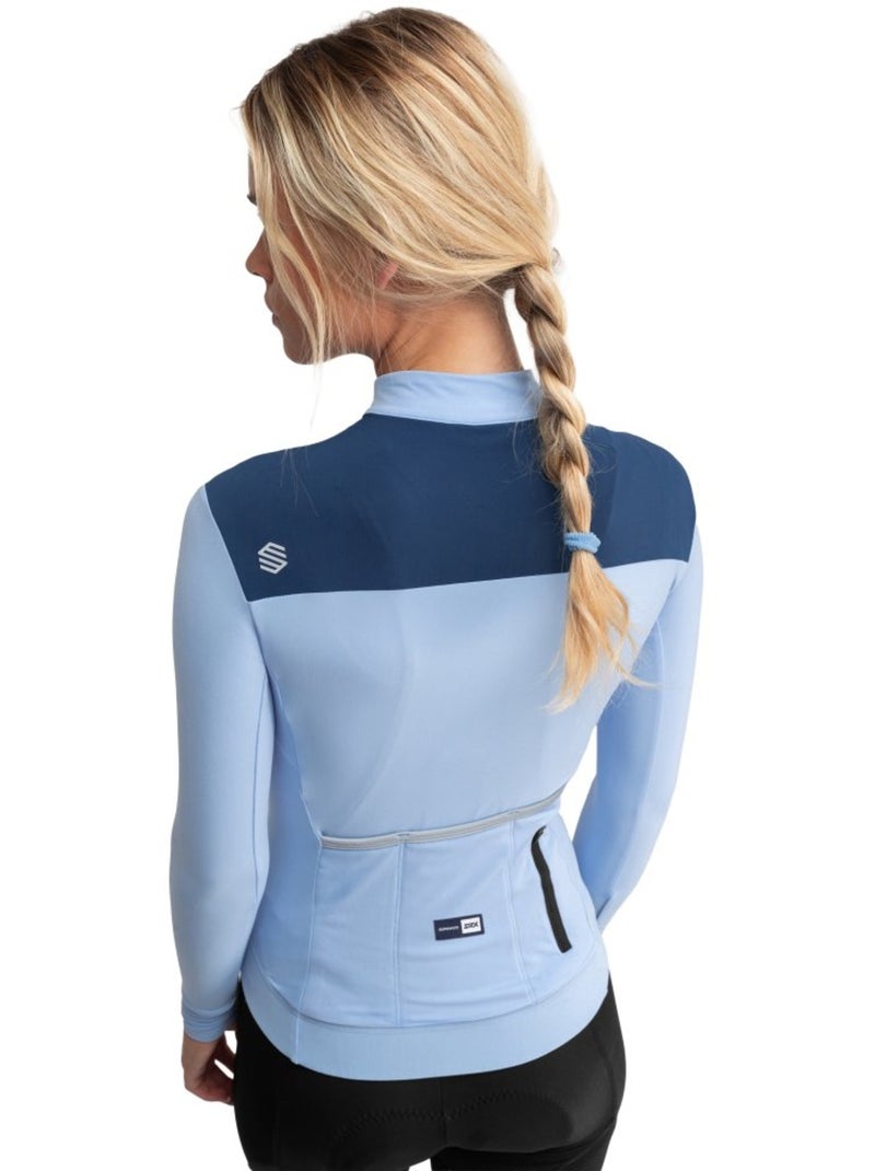Maglia da ciclismo termica da donna ciclismo donna srx m4 malmo Blu - Kiabi