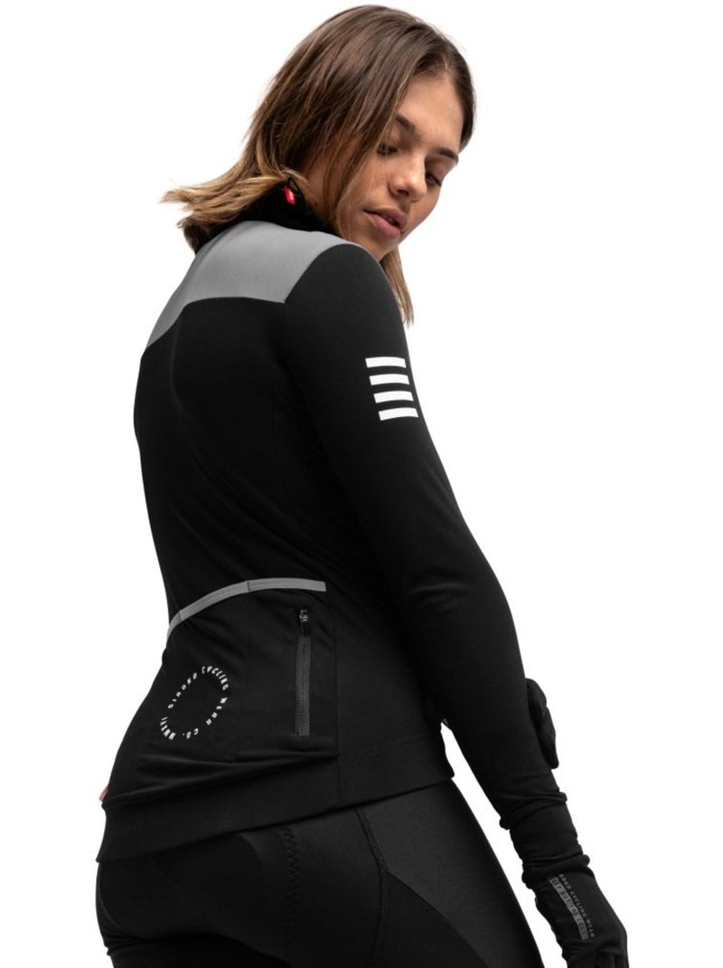 Maglia da ciclismo termica da donna ciclismo donna srx m4 selva negra Nero - Kiabi