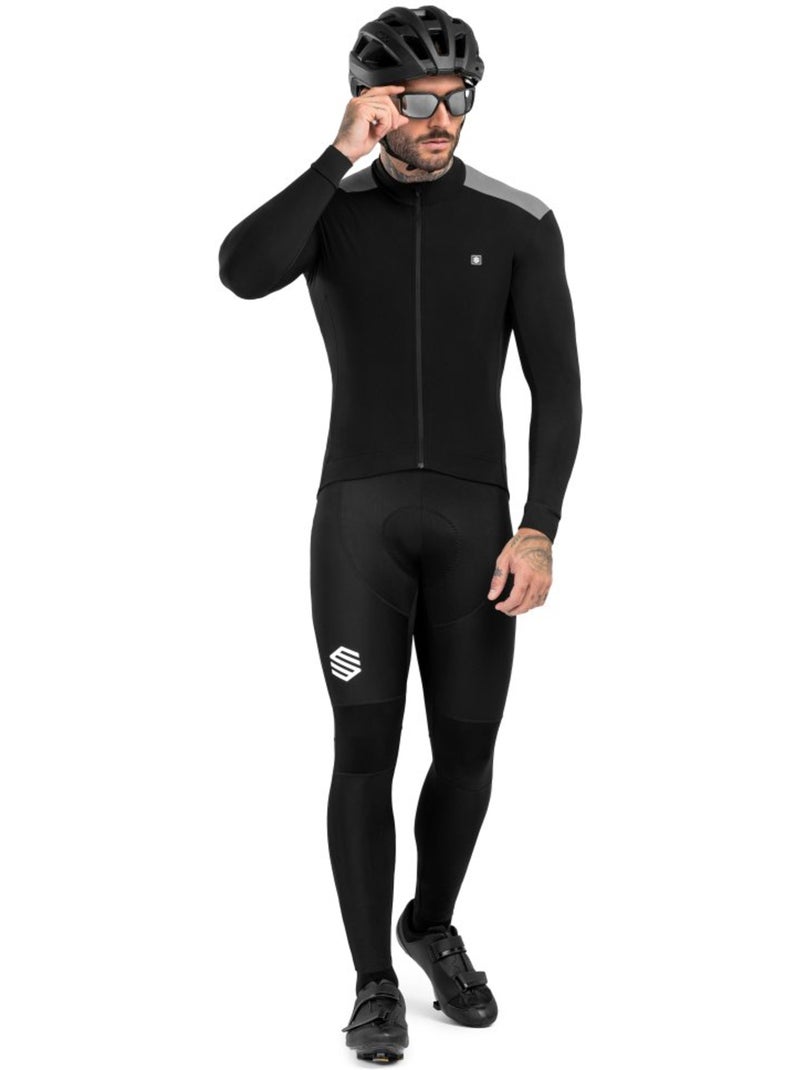 Maglia da ciclismo termica da uomo ciclismo uomo srx m4 fleet moss Nero - Kiabi