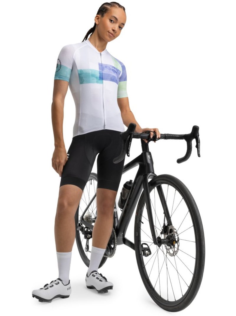 Maglia da ciclismo ultraleggera da donna ciclismo donna m3 eclat Bianco - Kiabi