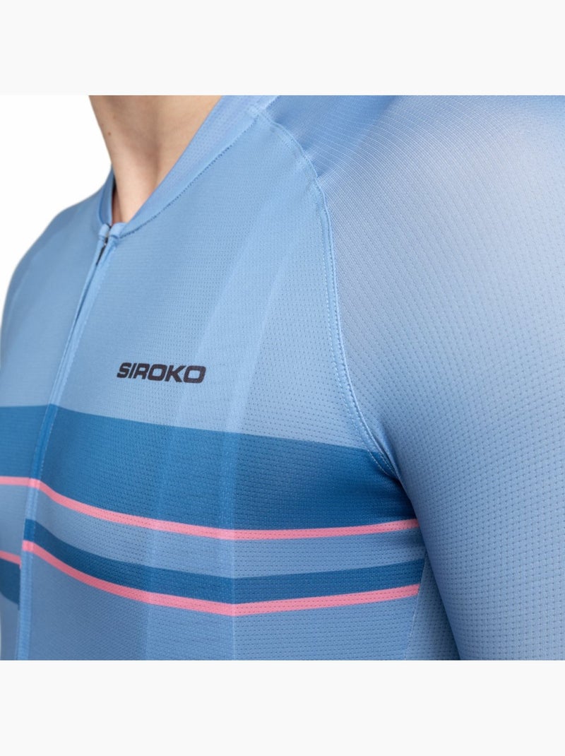 Maglia da ciclismo ultraleggera da uomo ciclismo uomo m3 vista Blu - Kiabi