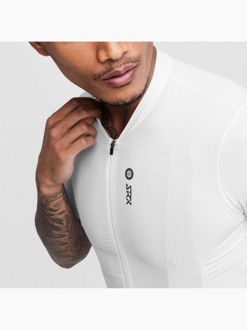 Maglia da ciclismo ultraleggera da uomo ciclismo uomo srx ii manila Bianco - Kiabi