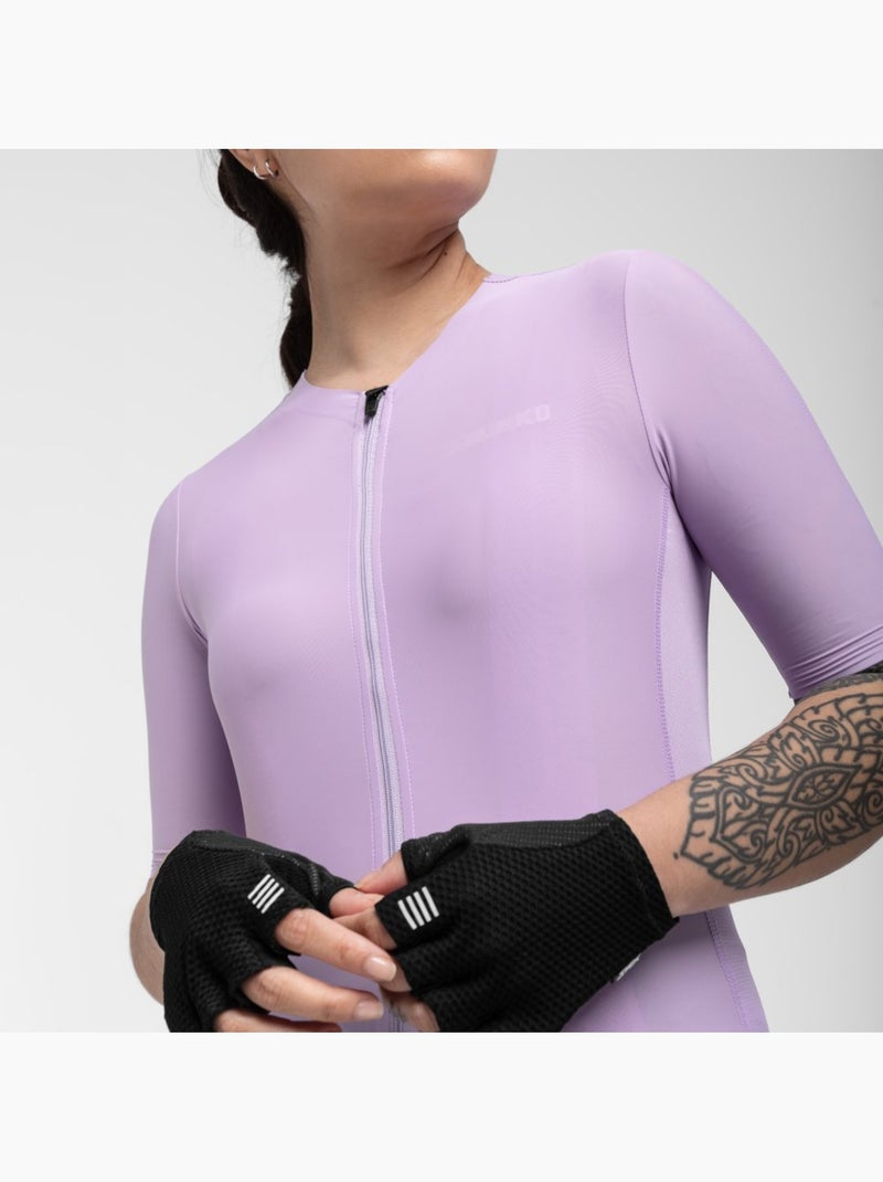 Maglia da ciclismo ultraleggera donna ciclismo donna srx nébula Malva - Kiabi