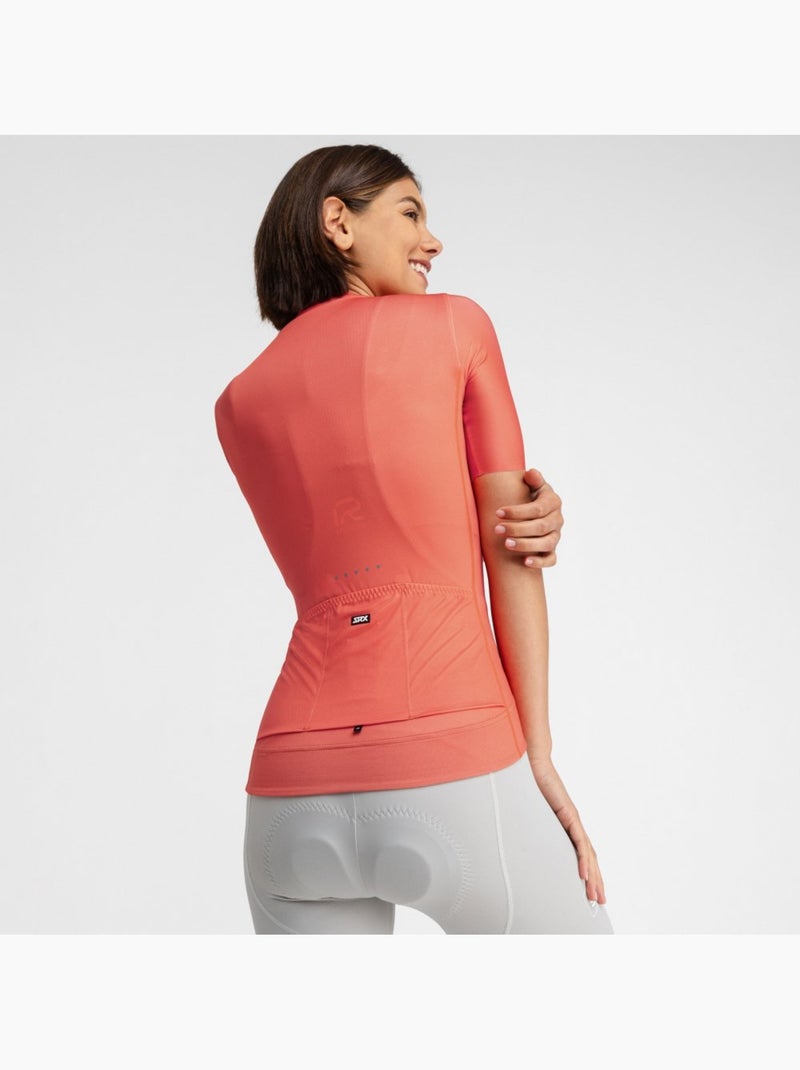 Maglia da ciclismo ultraleggera donna ciclismo donna srx peche Corallo - Kiabi