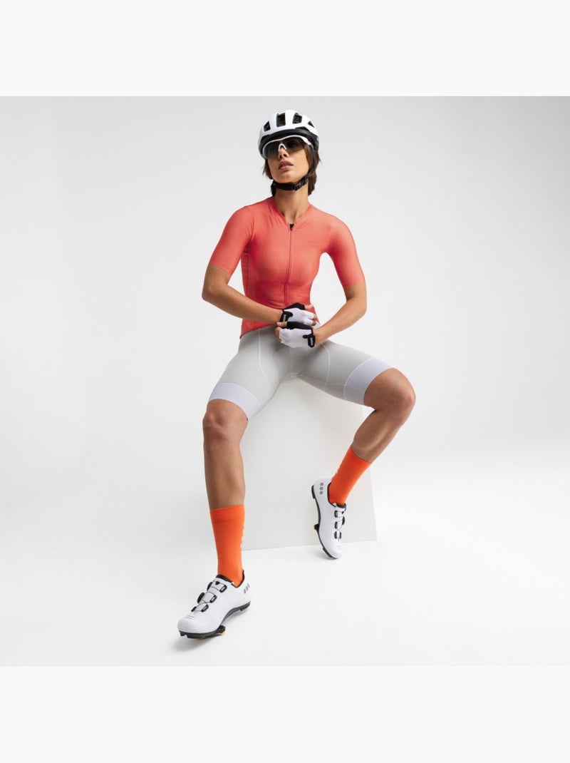 Maglia da ciclismo ultraleggera donna ciclismo donna srx peche Corallo - Kiabi