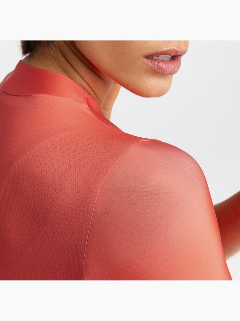 Maglia da ciclismo ultraleggera donna ciclismo donna srx peche Corallo - Kiabi