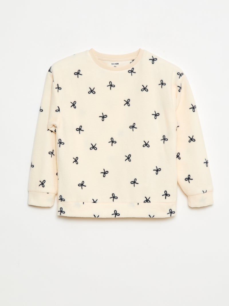 Maglia da pigiama con motivo Bianco - Kiabi