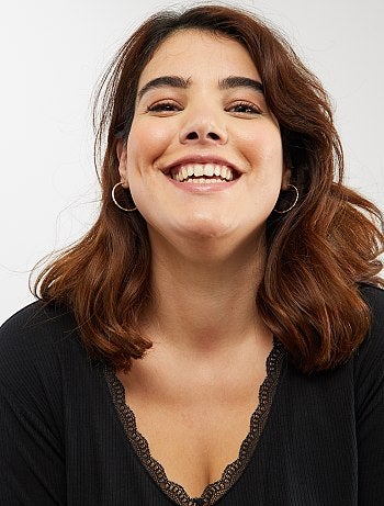 Maglia finitura pizzo - Kiabi