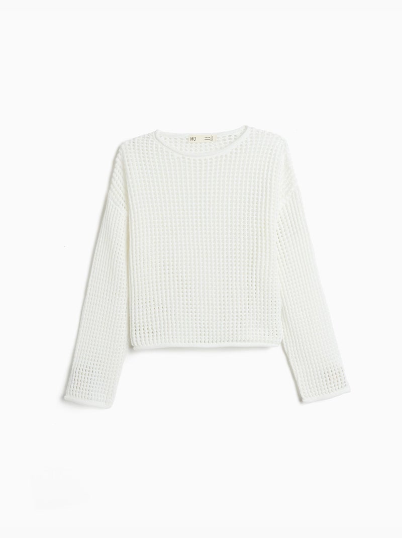 Maglia in crochet, MO Fashion Bianco - Kiabi