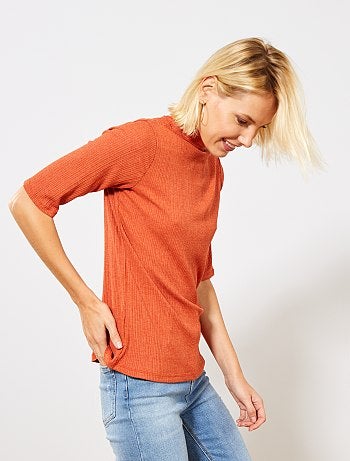 Maglia in maglia fluida a coste - Kiabi