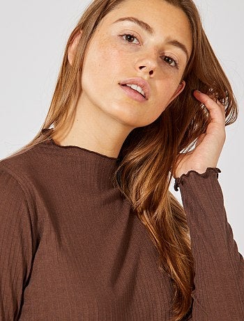 Maglia in maglia fluida a coste - Kiabi