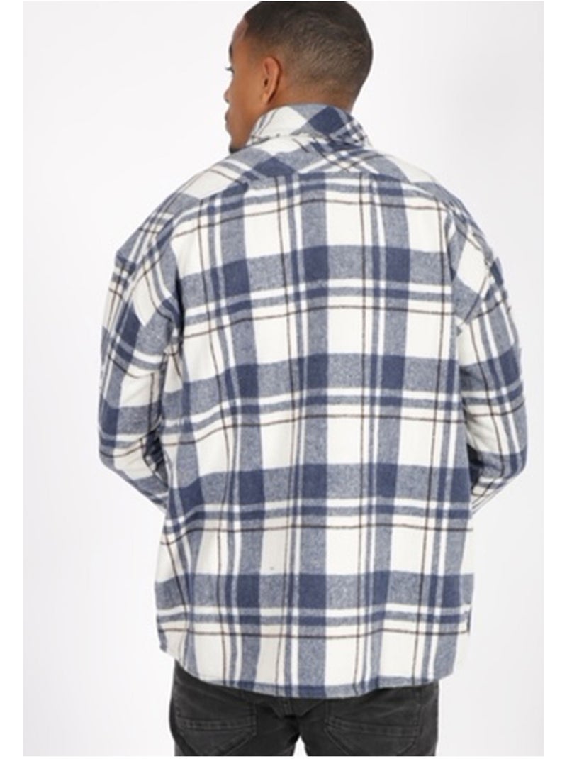 Maglia in pile a quadri Kebello Blu - Kiabi