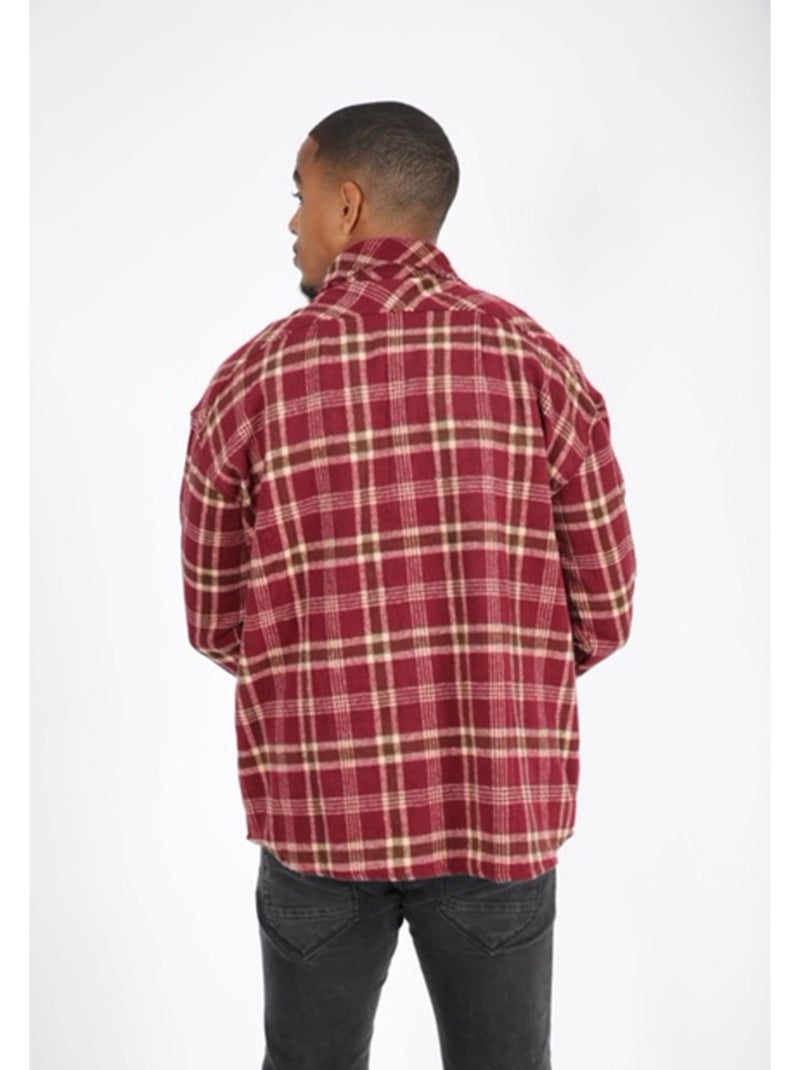 Maglia in pile a quadri Kebello Rosso - Kiabi