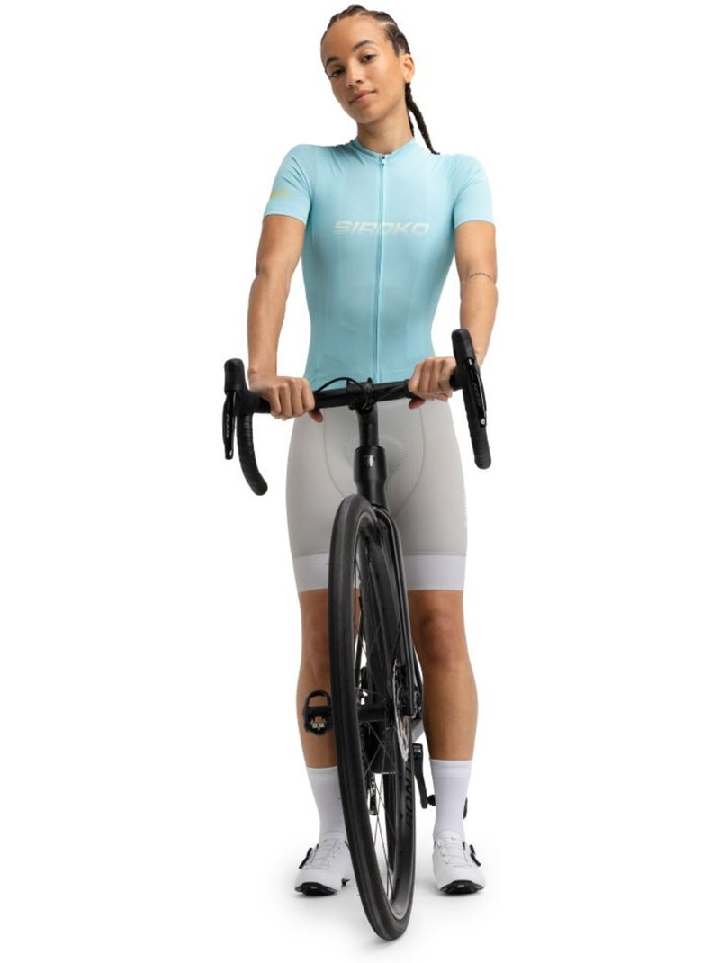 Maglia in rete da ciclismo a maniche corte da donna ciclismo donna m8 habitat Blu - Kiabi