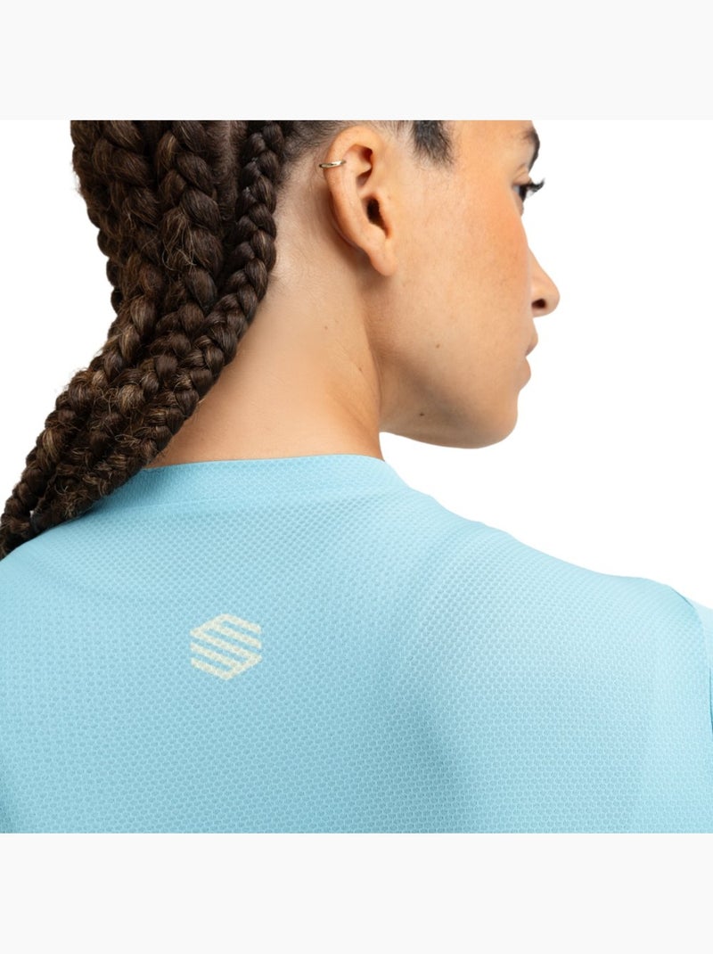 Maglia in rete da ciclismo a maniche corte da donna ciclismo donna m8 habitat Blu - Kiabi