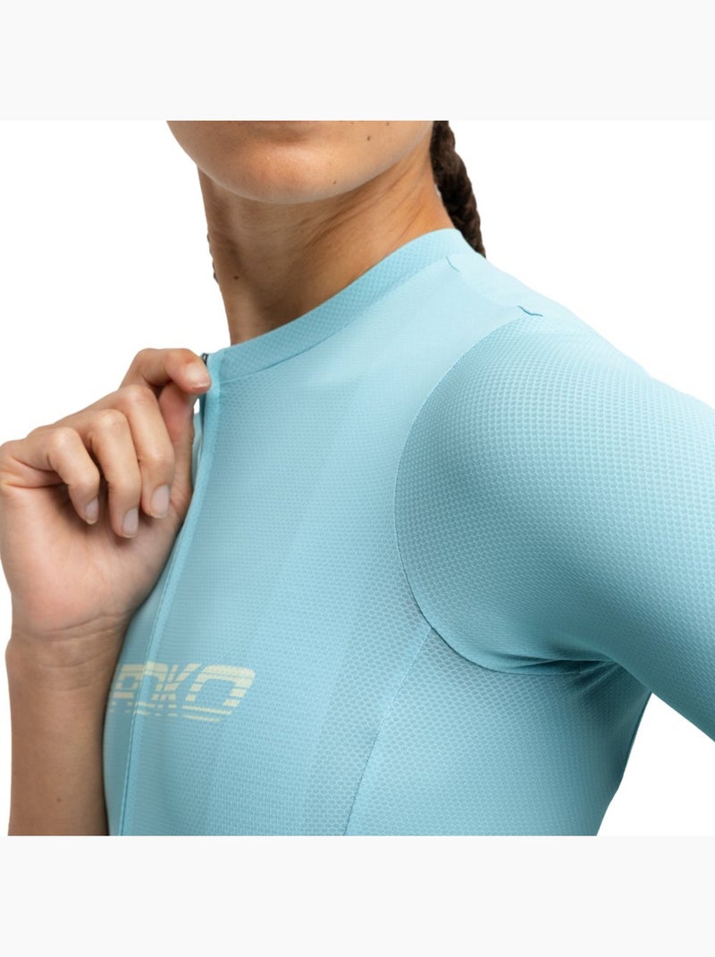 Maglia in rete da ciclismo a maniche corte da donna ciclismo donna m8 habitat Blu - Kiabi