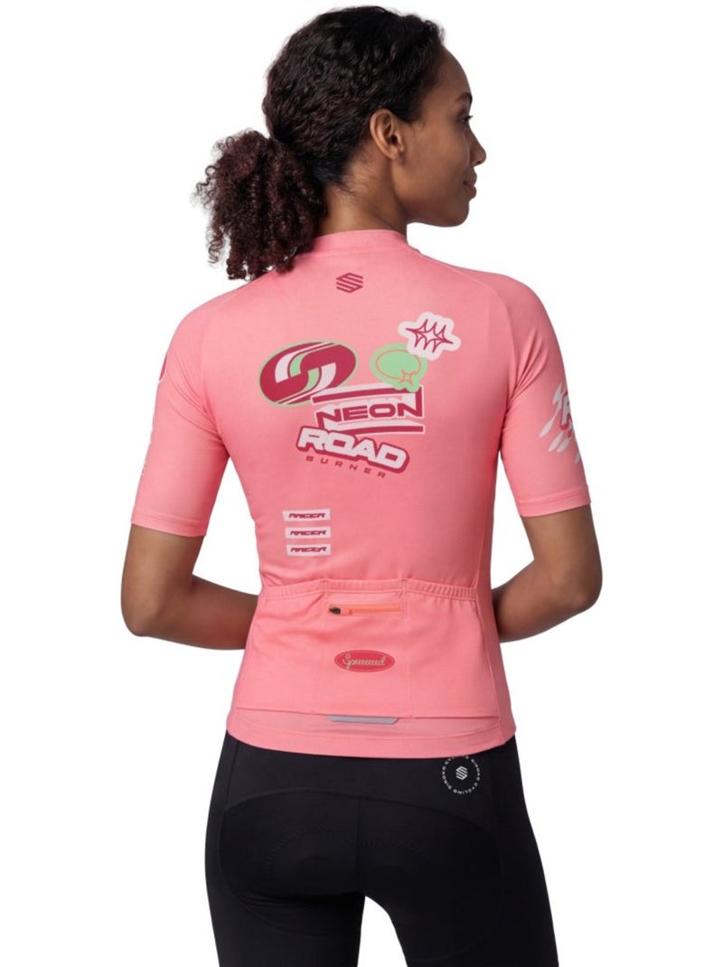 Maglia in rete da ciclismo a maniche corte da donna ciclismo donna m8-w nrc cora Corallo - Kiabi
