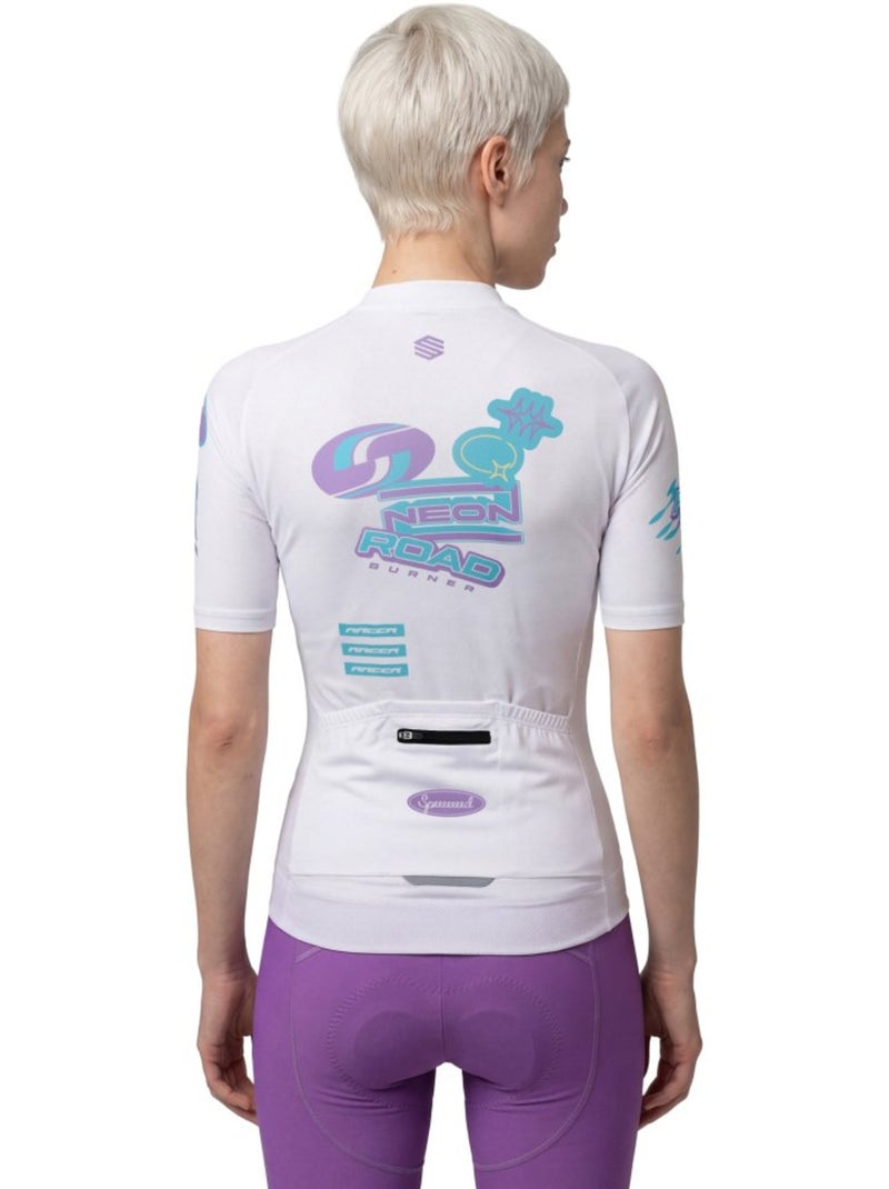 Maglia in rete da ciclismo a maniche corte da donna ciclismo donna m8-w nrc whit Bianco - Kiabi