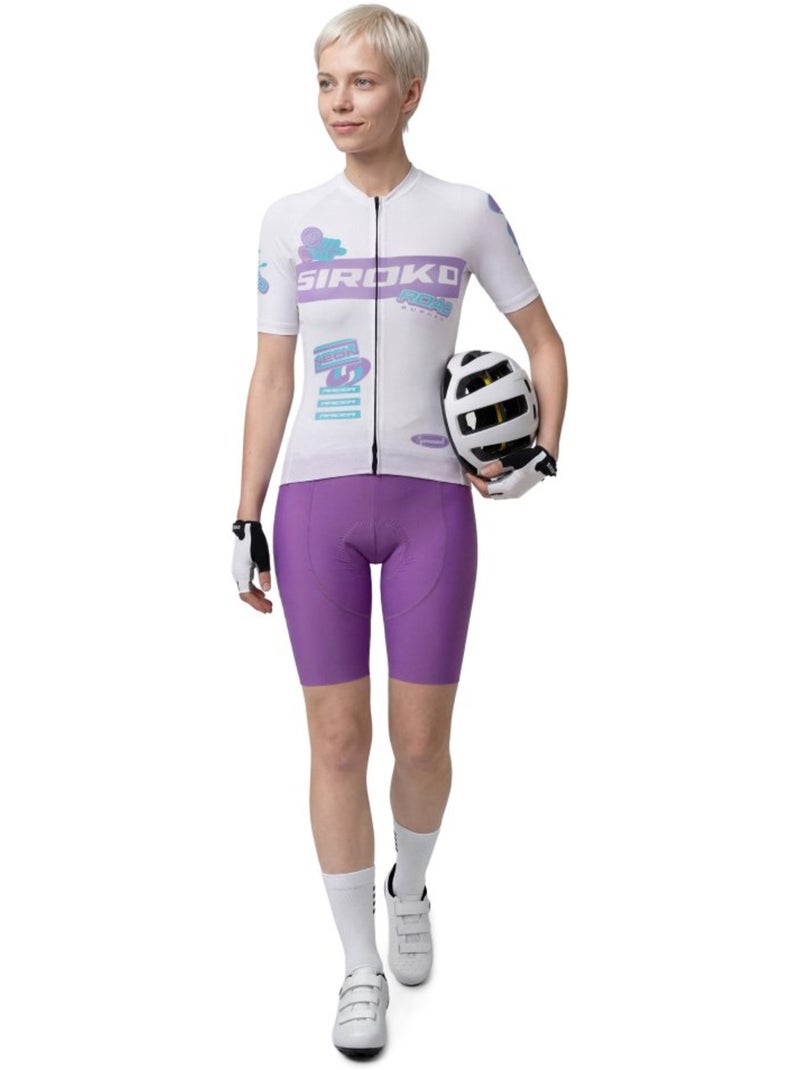 Maglia in rete da ciclismo a maniche corte da donna ciclismo donna m8-w nrc whit Bianco - Kiabi