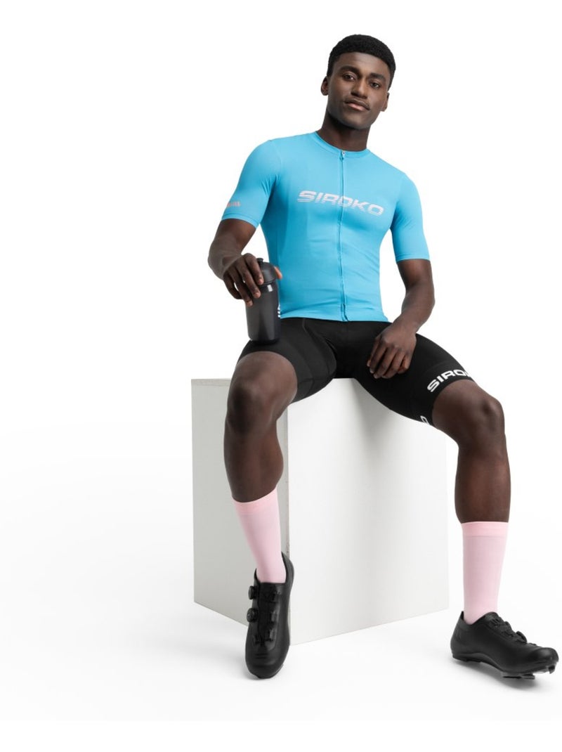 Maglia in rete da ciclismo a maniche corte da uomo ciclismo uomo m8 environs Blu chiaro - Kiabi