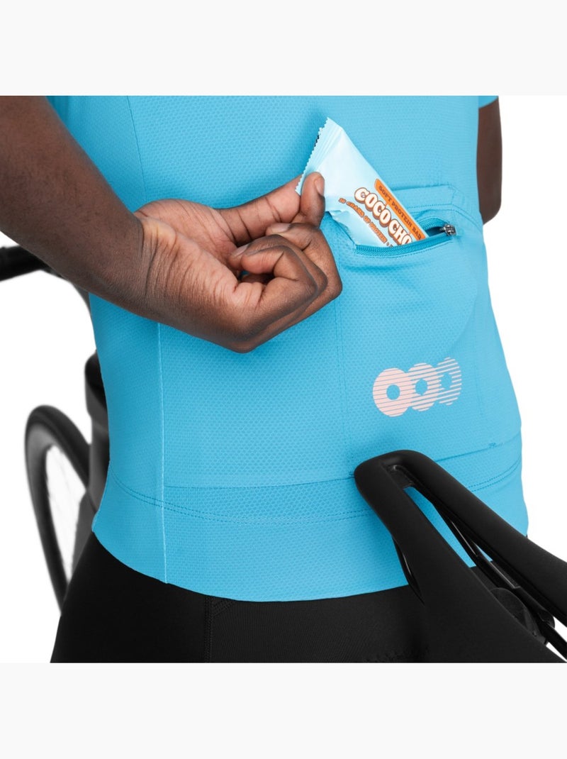 Maglia in rete da ciclismo a maniche corte da uomo ciclismo uomo m8 environs Blu chiaro - Kiabi