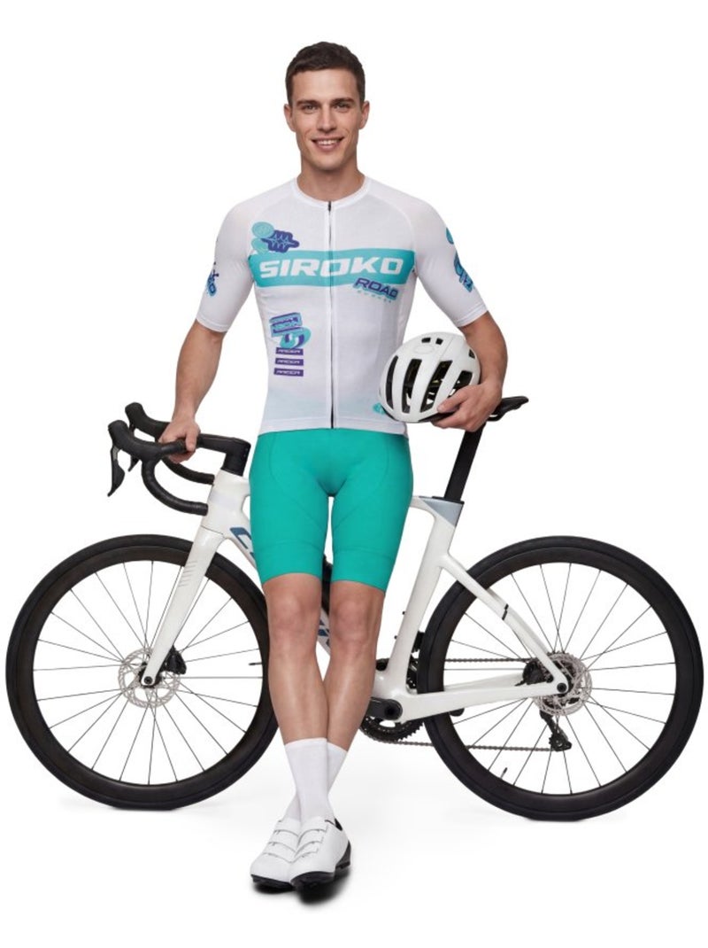 Maglia in rete da ciclismo a maniche corte da uomo ciclismo uomo m8 nrc Blu Bianco - Kiabi