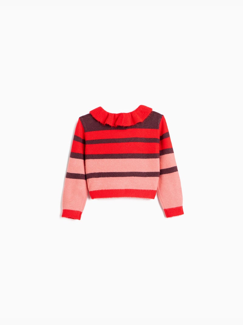 Maglia in tricot a righe, mo fashion Rosso - Kiabi
