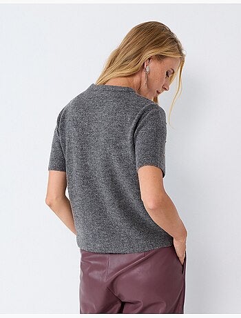 Maglia in tricot con strass, mo fashion