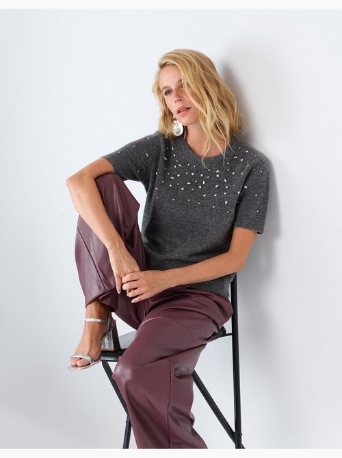 Maglia in tricot con strass, mo fashion - Kiabi Maglia in tricot con strass, mo fashion - Kiabi