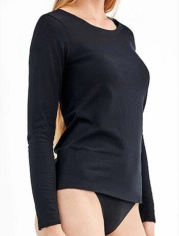 Maglia interna a maniche lunghe in cotone biologico