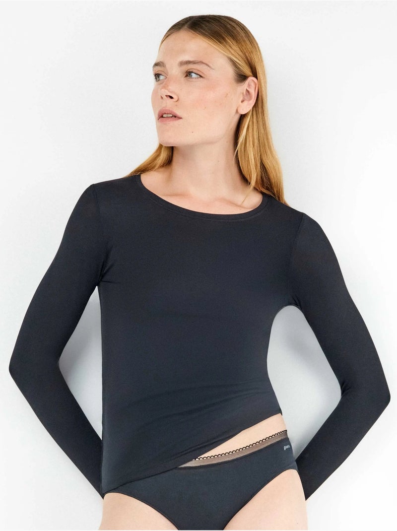 Maglia interna manica lunga modal lenzing Nero - Kiabi