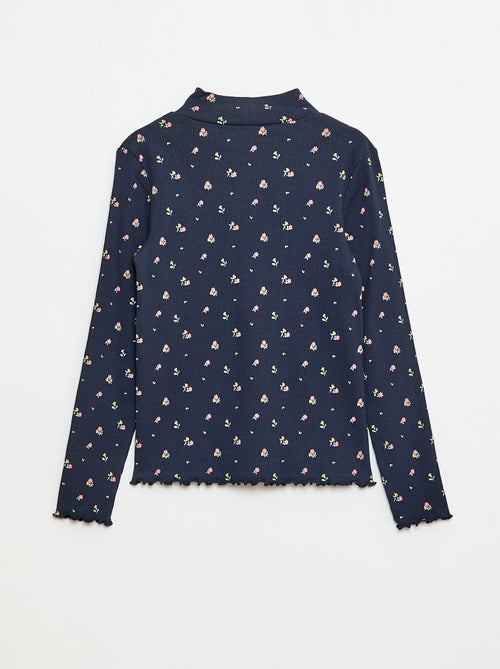 Maglia intima a collo alto in costina di cotone - Kiabi