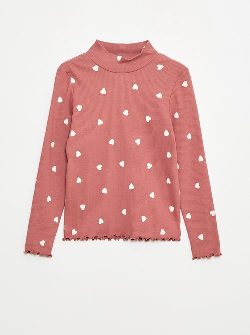 Maglia intima a collo alto in costina di cotone - Kiabi