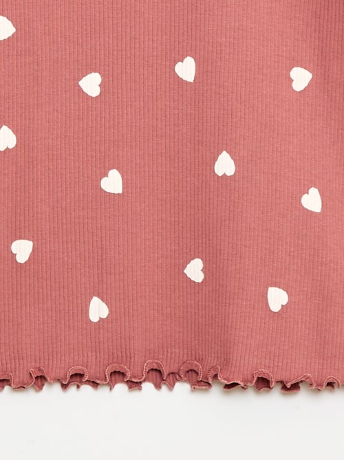 Maglia intima a collo alto in costina di cotone - Kiabi