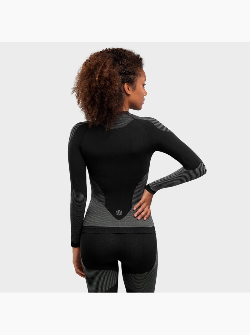 Maglia intima a compressione donna sport invernali donna drystone Nero - Kiabi