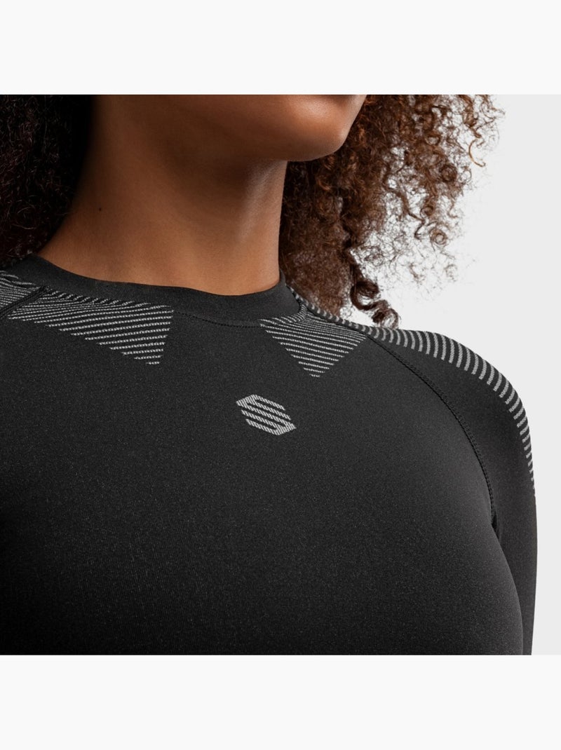 Maglia intima a compressione donna sport invernali donna drystone Nero - Kiabi