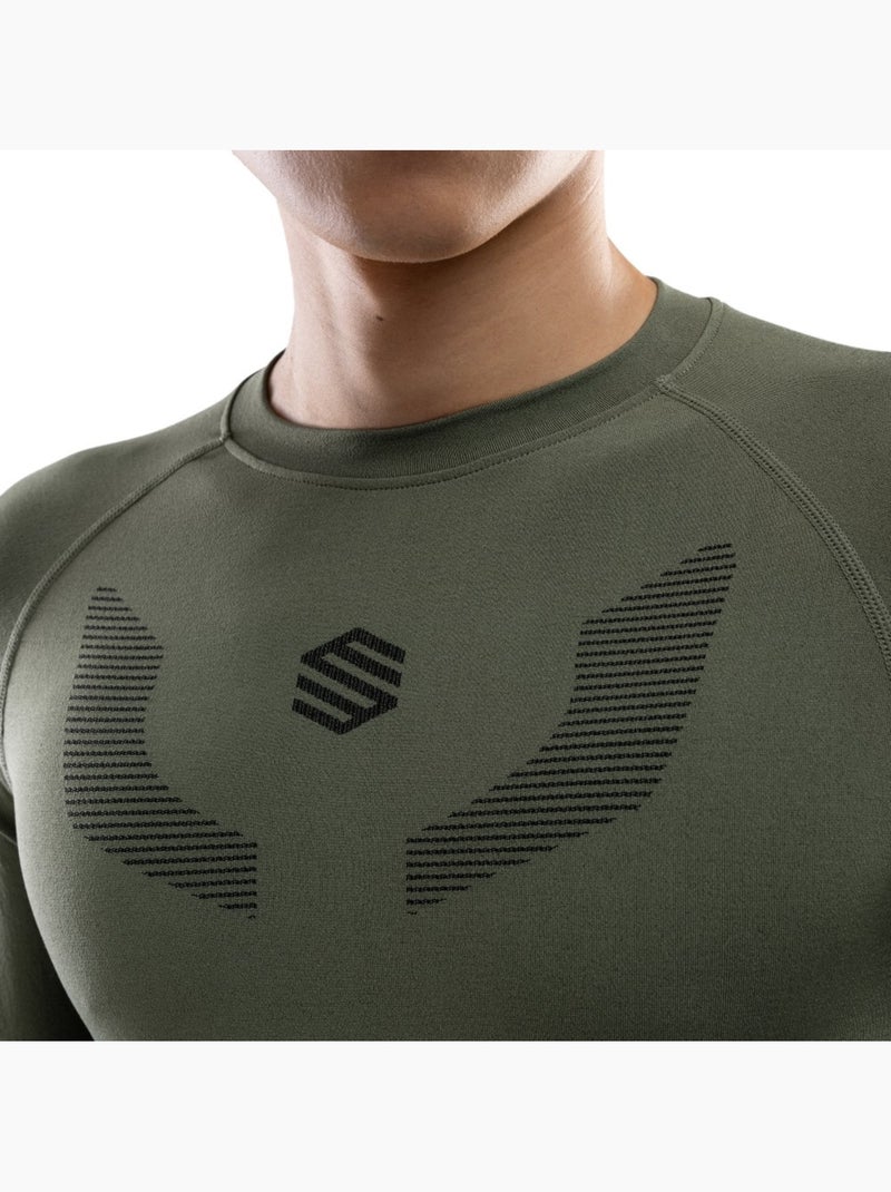 Maglia intima a compressione uomo sport invernali uomo pretzel Verde - Kiabi