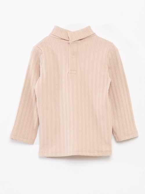 Maglia intima a costine con fiori fantasia in cotone - Kiabi