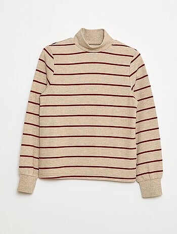 Maglia intima con ricamo in cotone tinta unita