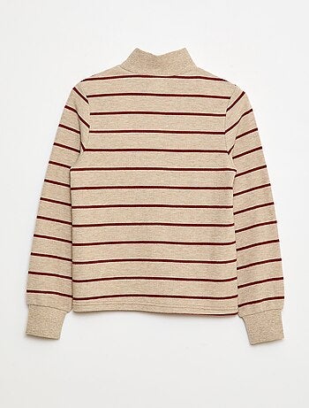 Maglia intima con ricamo in cotone tinta unita