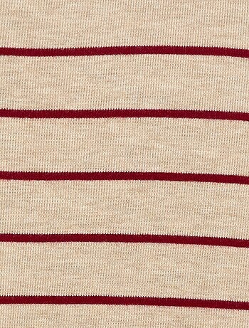 Maglia intima con ricamo in cotone tinta unita
